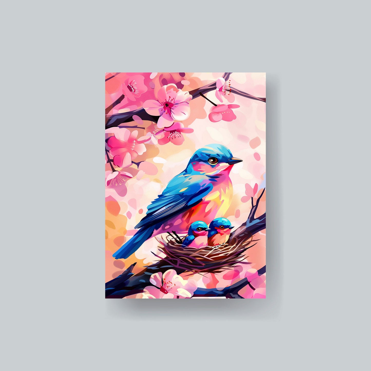 MTG Sleeves Bird Family in Nest Beautiful 100+ High Quality and Durable Art Sleeves