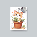 Kitty in Planter MTG Sleeves: Durable Art Card Sleeves (100+)