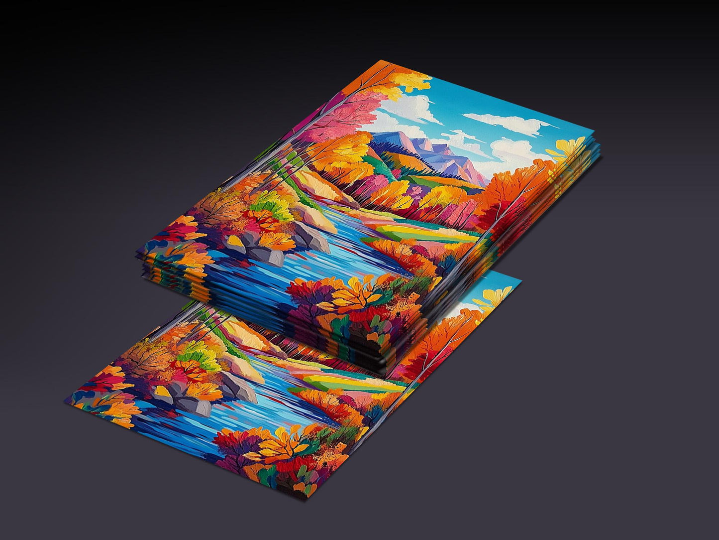 MTG Sleeves Cute Scenic River Beautiful 100+ High Quality and Durable Art Sleeves