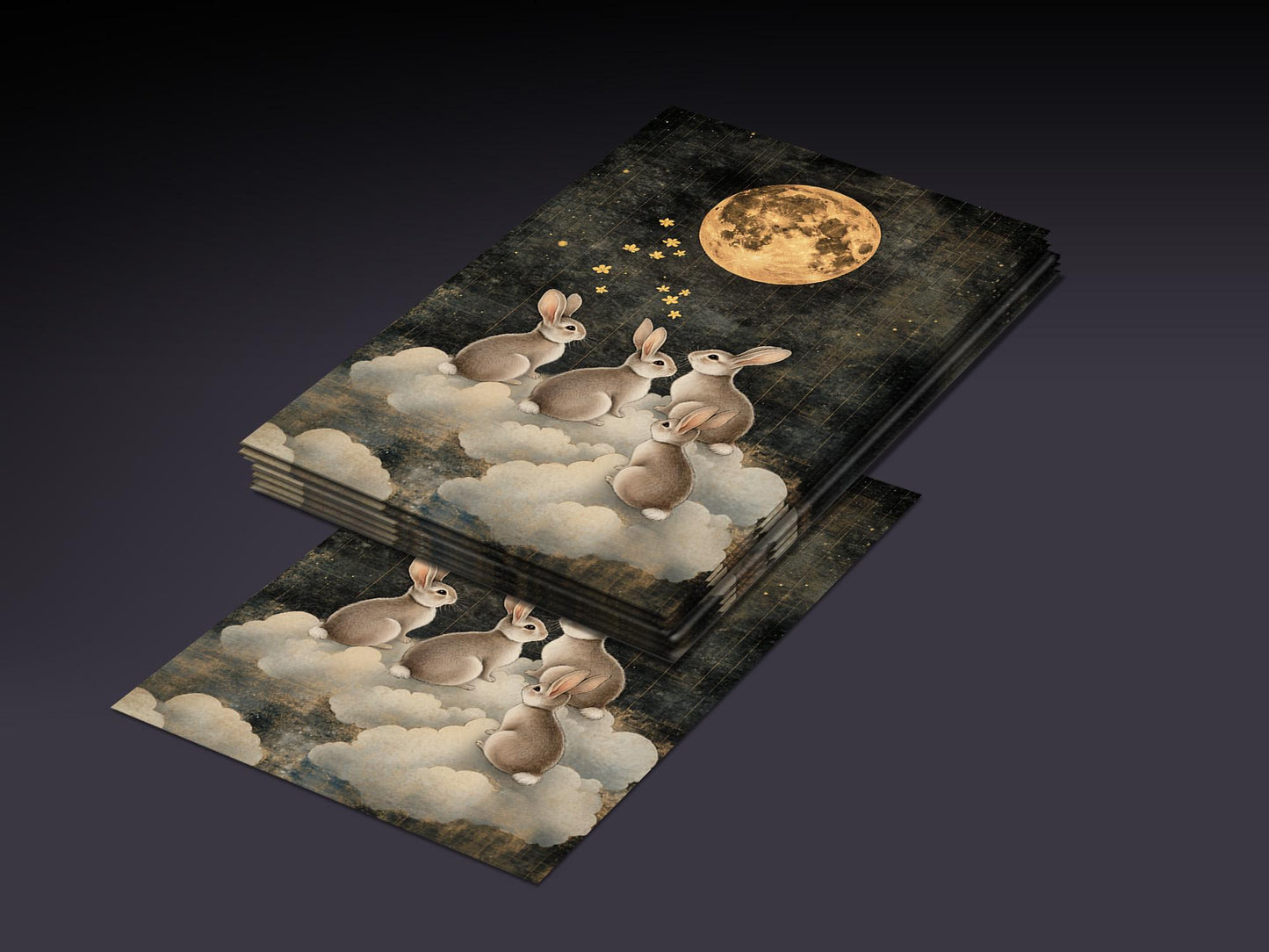 Midnight Cloud Bunnies - 100 MTG Sleeves