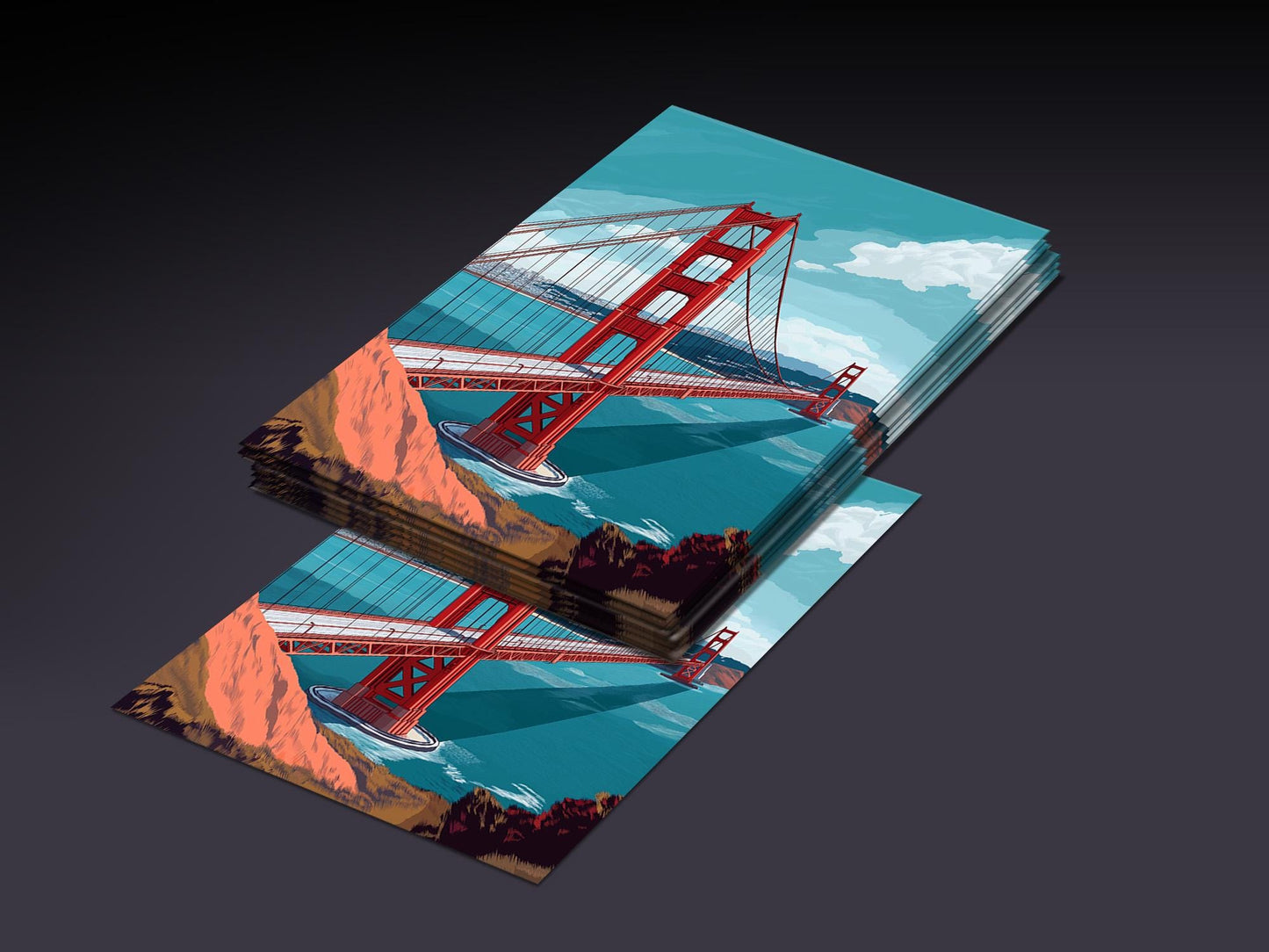 MTG Sleeves Golden Gate Bridge Beautiful 100+ High Quality and Durable Art Sleeves