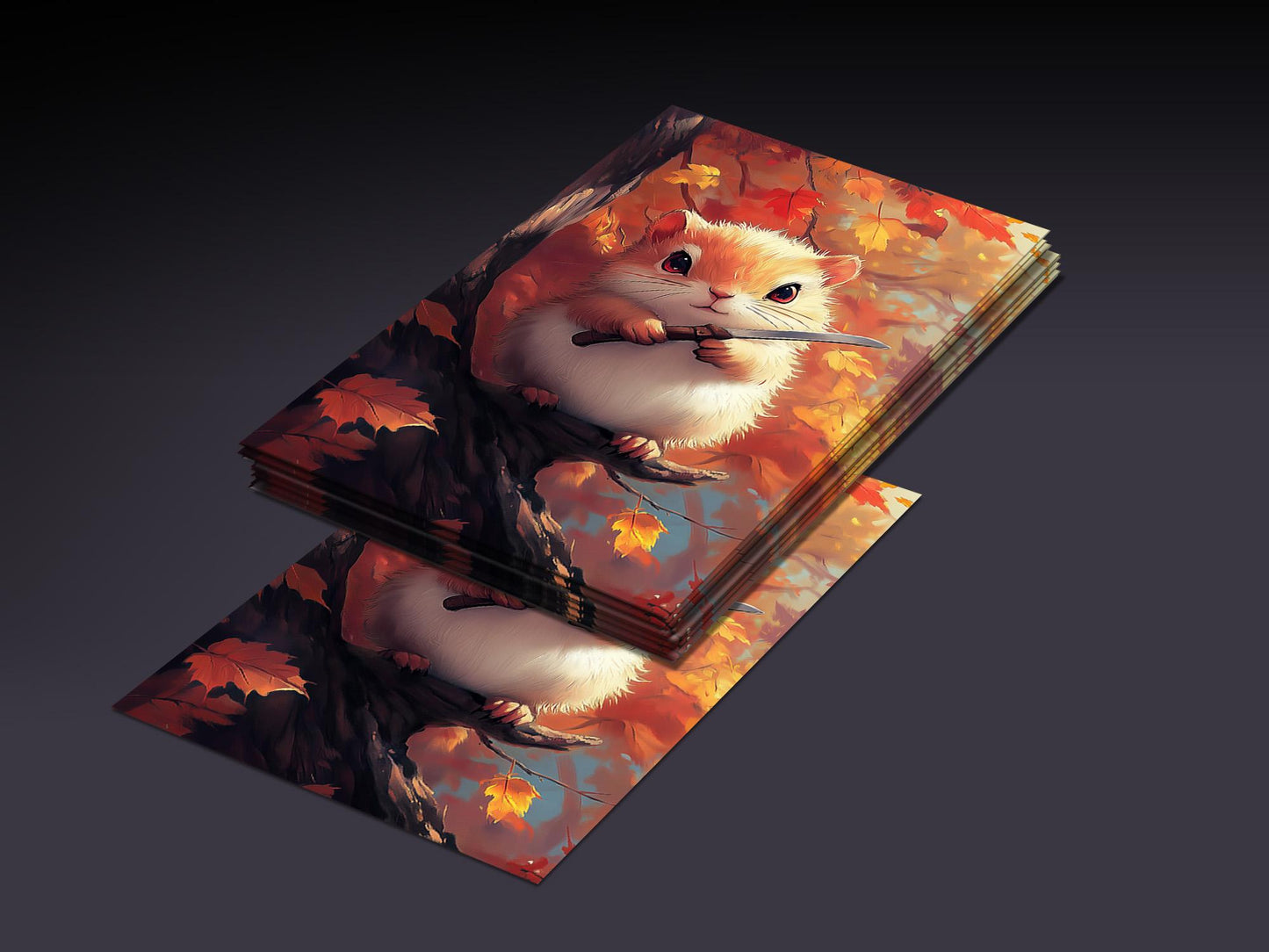 MTG Sleeves Squirrel with Knife Beautiful 100+ High Quality and Durable Art Sleeves