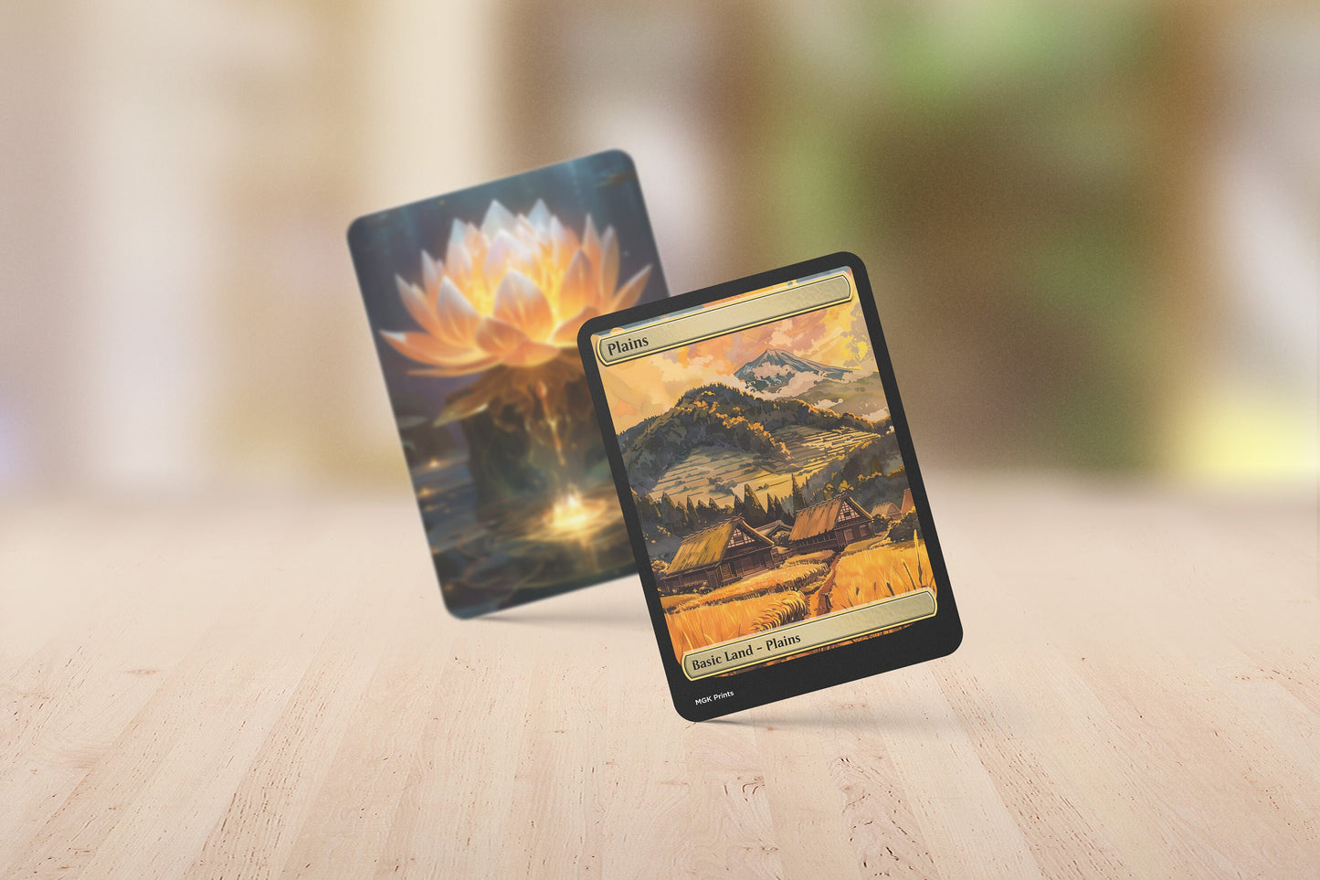 Plains Basic Land Set Van Gogh and Japanese Themed High Quality Custom Art Cards for MTG