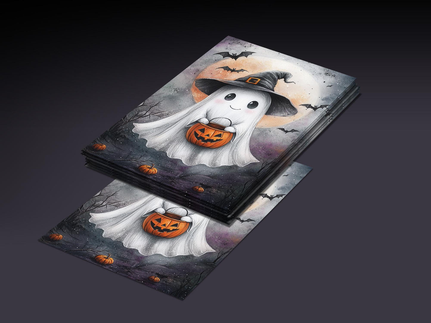 MTG Sleeves Cute Ghost Beautiful 100+ High Quality and Durable Art Sleeves