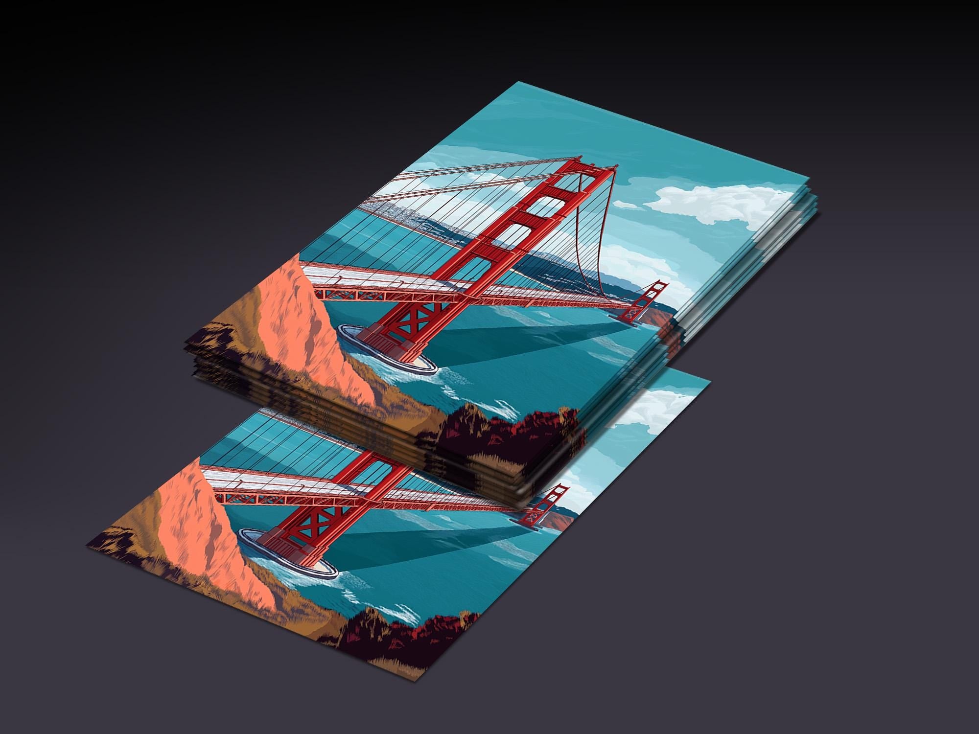 Golden Gate Bridge MTG Sleeves, Durable Art Sleeves (100+)