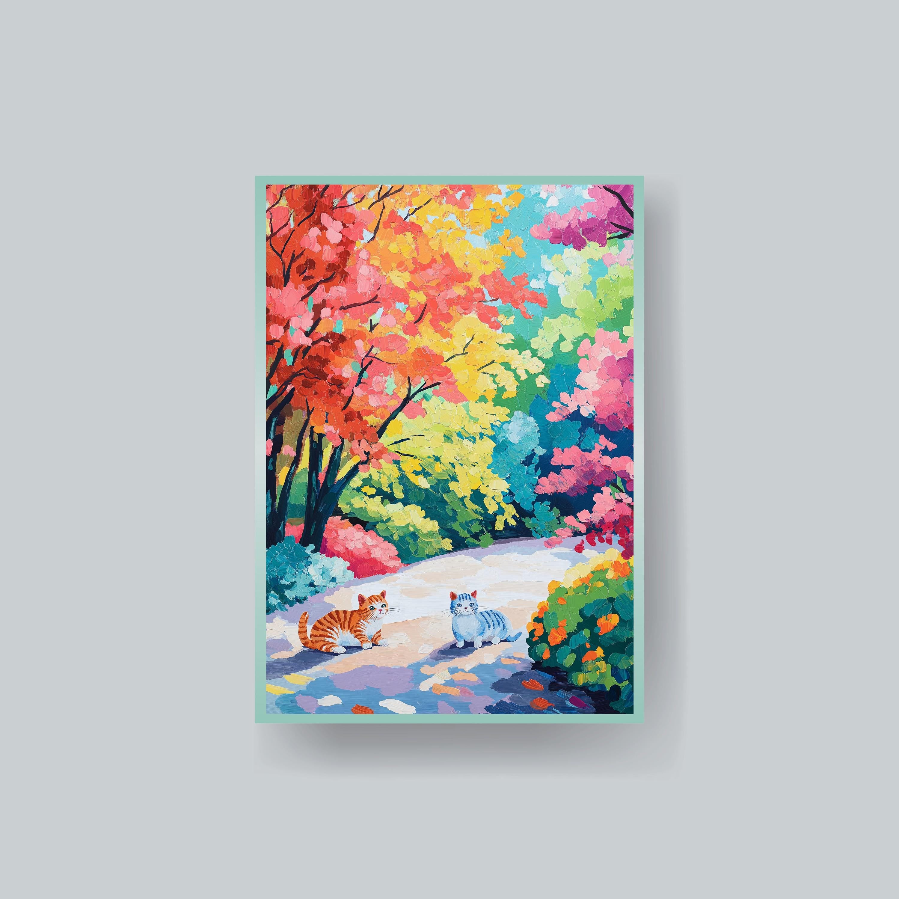 Two Kittens MTG Sleeves: Autumn Trees Durable Art Sleeves (100+)