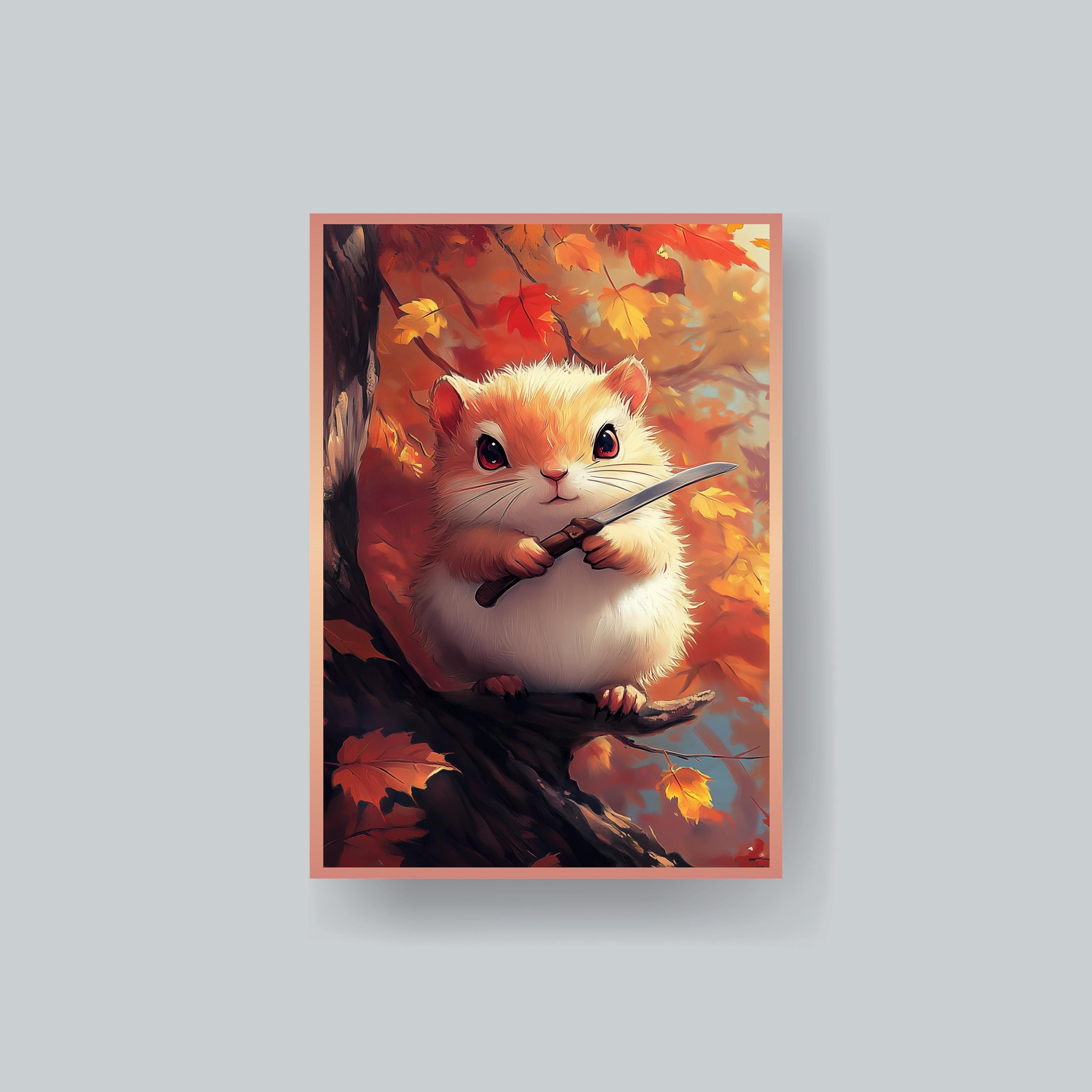 Squirrel with Knife MTG Sleeves, Durable Art Sleeves (100+)