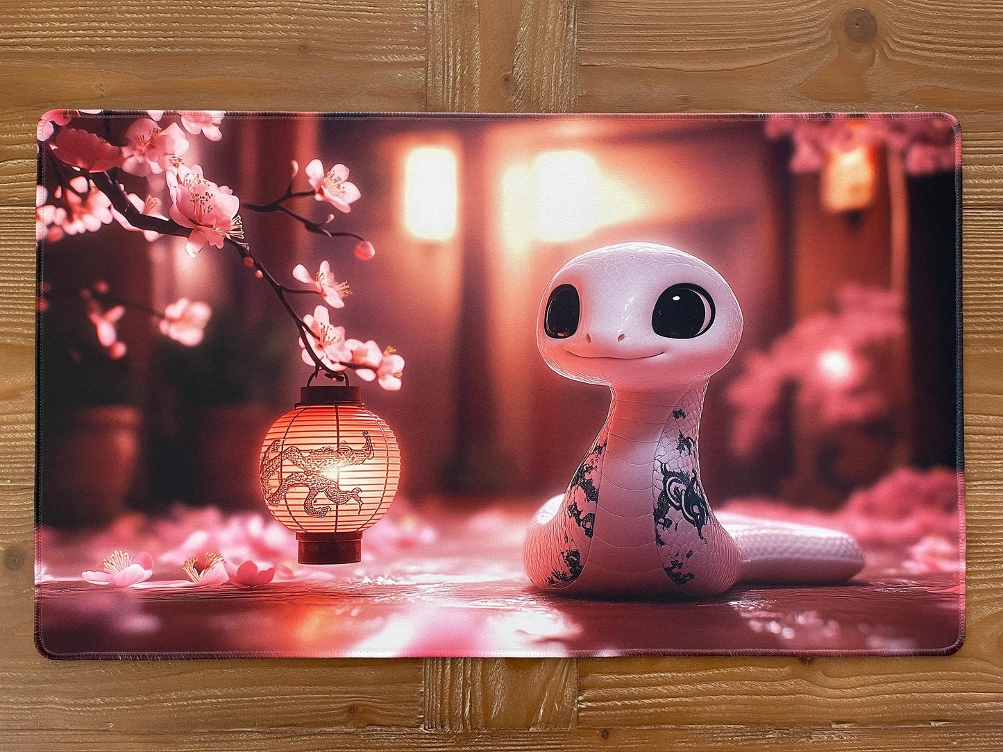 Japanese Snake Playmat High Quality and Detailed Art Playmat for MTG // Mousepad // Computer Mat