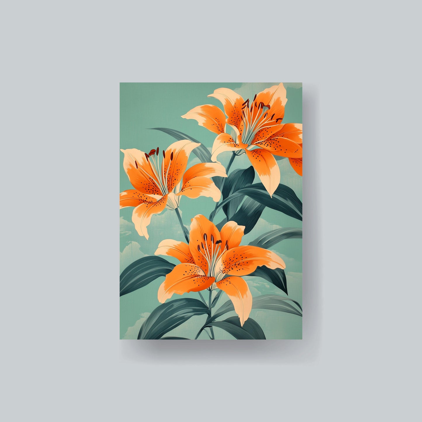 MTG Sleeves Orange Flowers Beautiful 100+ High Quality and Durable Art Sleeves