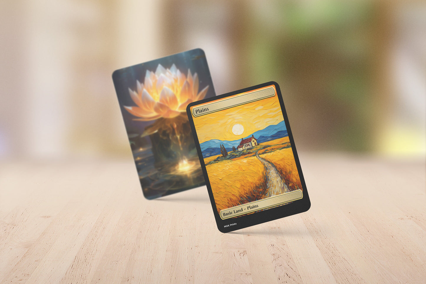 Plains Basic Land Set Van Gogh and Japanese Themed High Quality Custom Art Cards for MTG