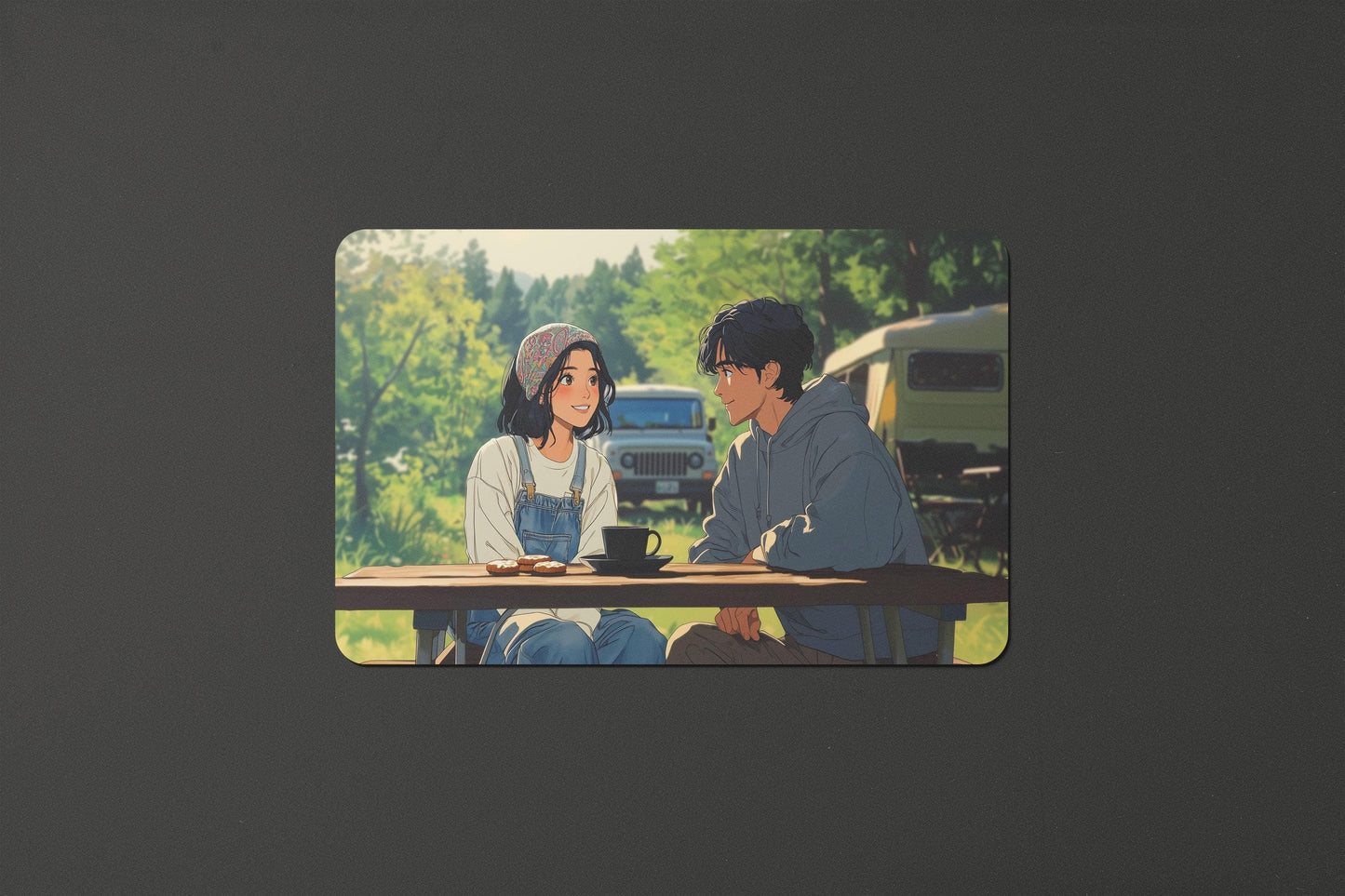 Anime Girl and Boy Playmat High Quality and Detailed Art Playmat for MTG // Mousepad // Computer Mat