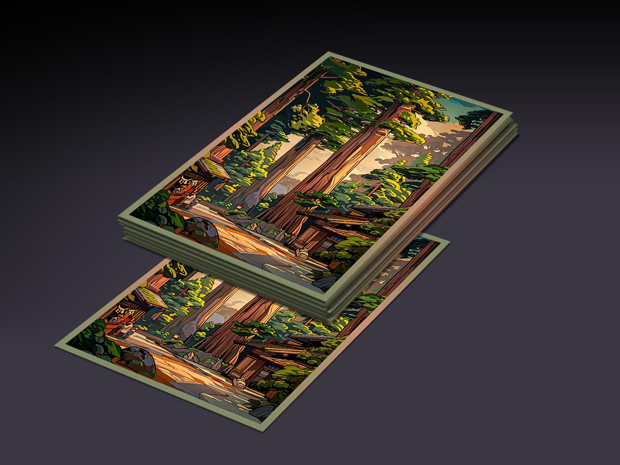Hokusai Forest MTG Sleeves: Japanese Art, Durable Card Protection (100+)