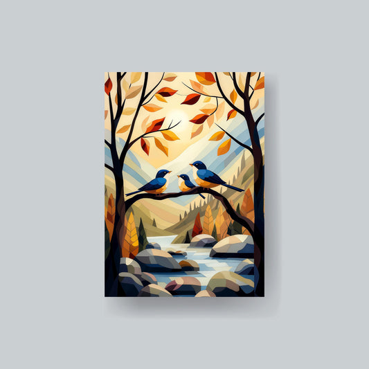 MTG Sleeves Scenic Birds in Trees Beautiful 100+ High Quality and Durable Art Sleeves