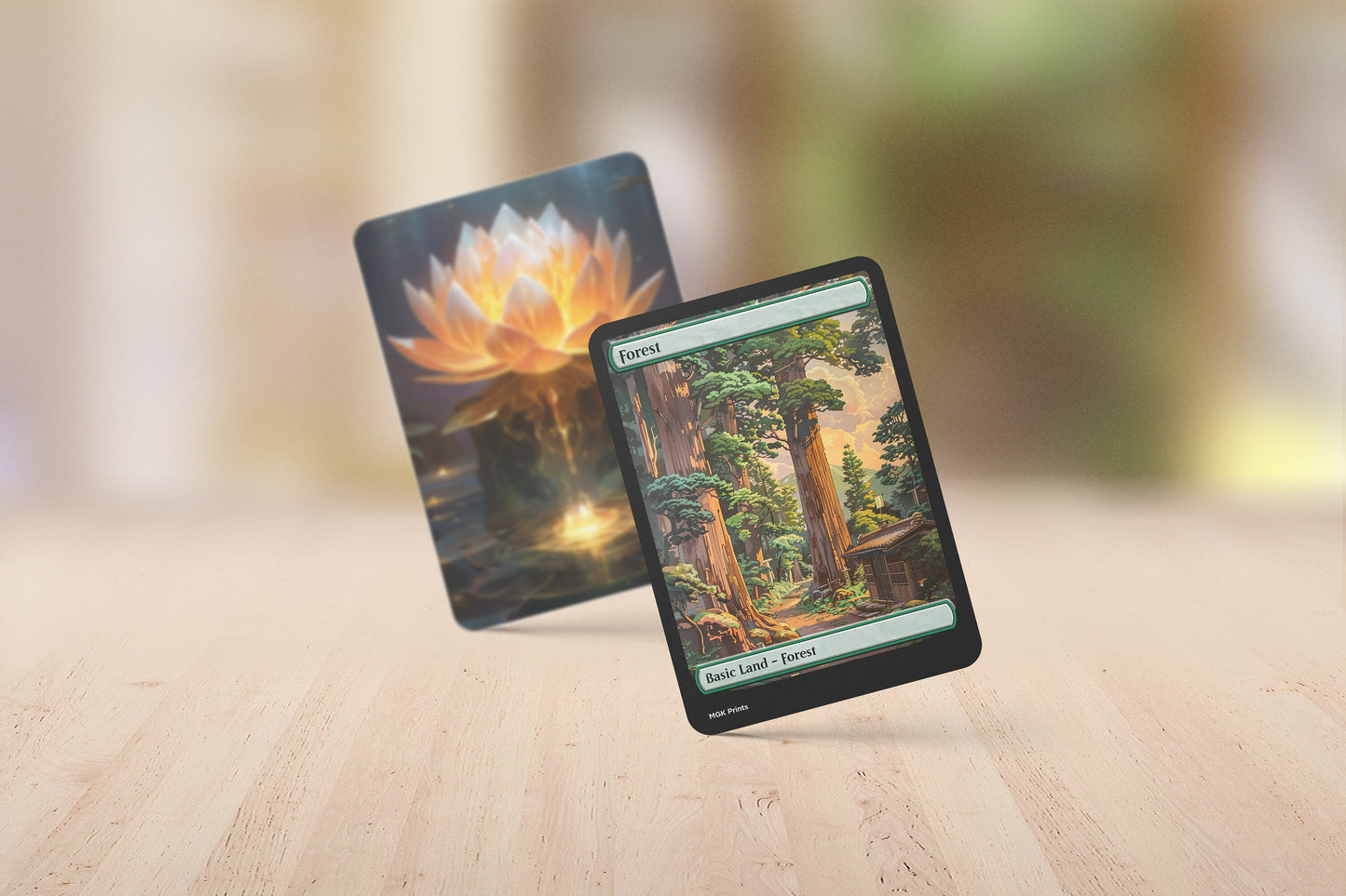 Forest Basic Land Set Van Gogh and Japanese Themed High Quality Custom Art Cards for MTG