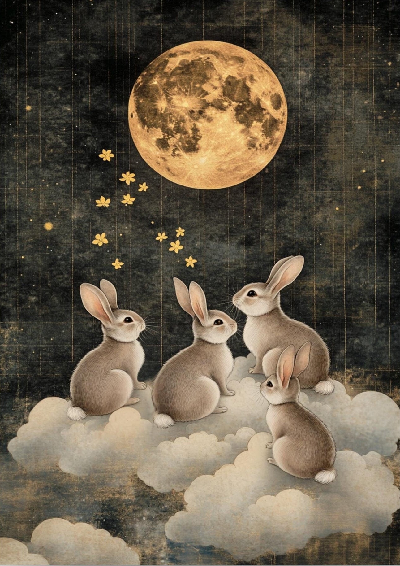 Midnight Cloud Bunnies - 100 MTG Sleeves