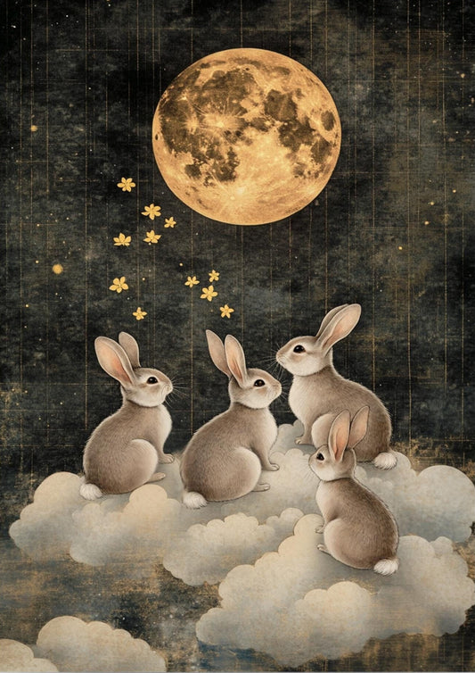 Midnight Cloud Bunnies - 100 MTG Sleeves