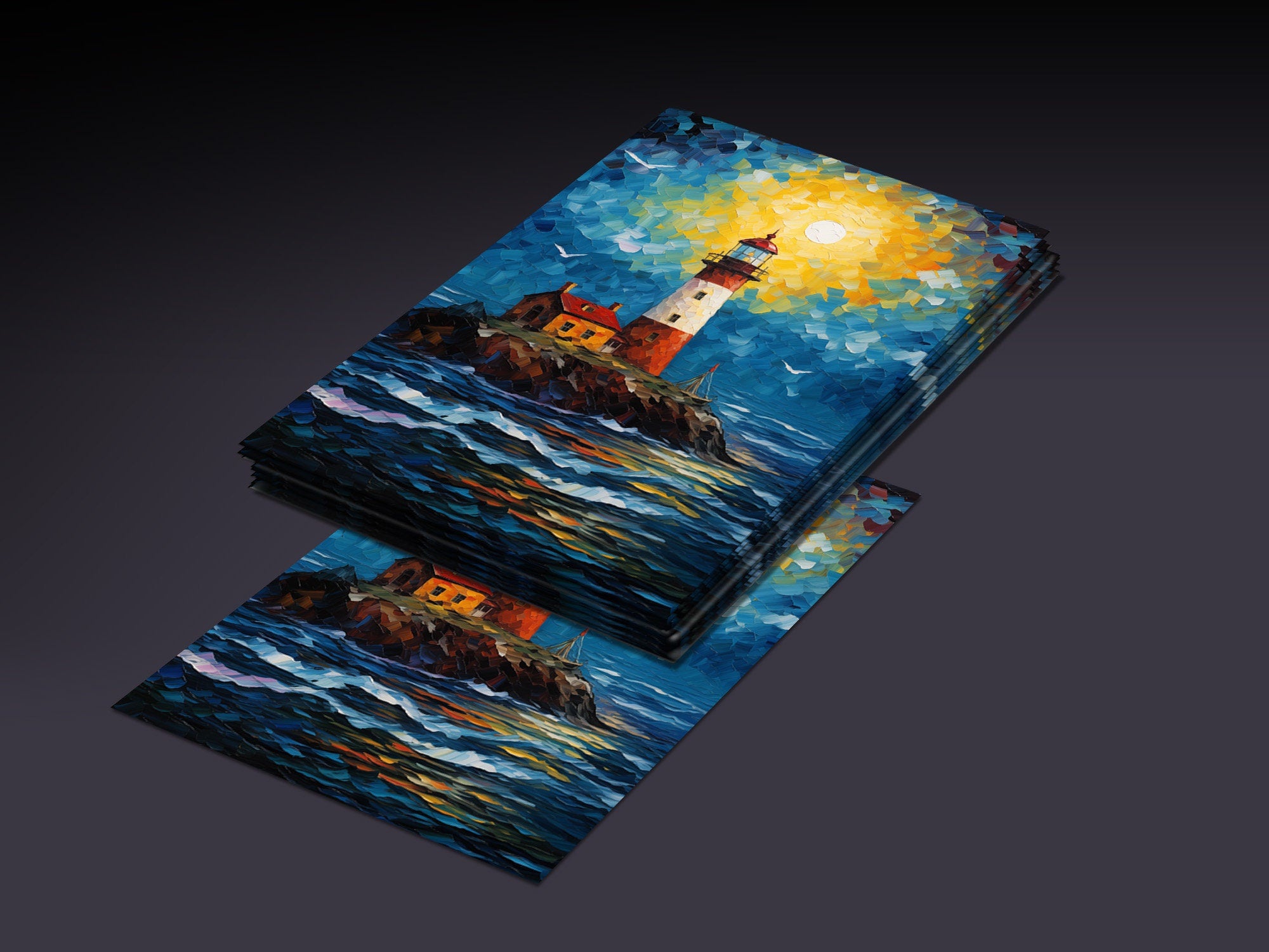 Van Gogh Lighthouse MTG Sleeves - Durable Art Card Sleeves (100+)