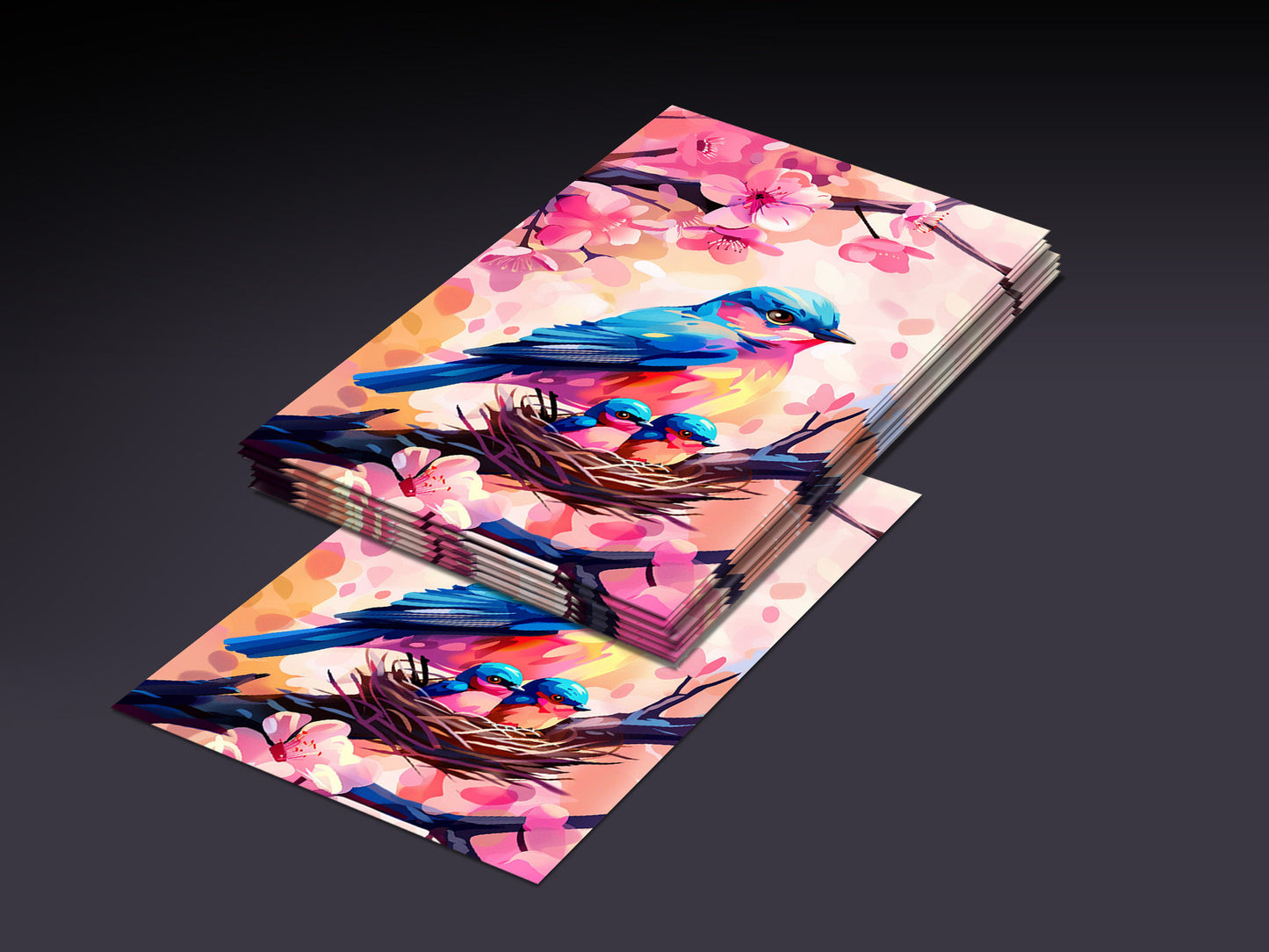 MTG Sleeves Bird Family in Nest Beautiful 100+ High Quality and Durable Art Sleeves