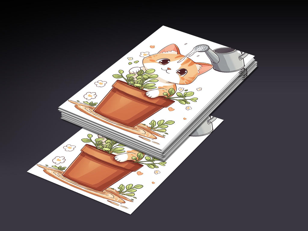 Kitty in Planter MTG Sleeves: Durable Art Card Sleeves (100+)