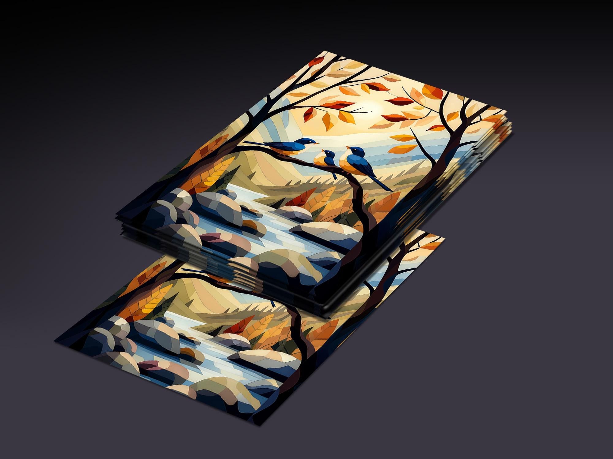 Scenic Birds in Trees MTG Art Sleeves - 100+ Durable Card Sleeves