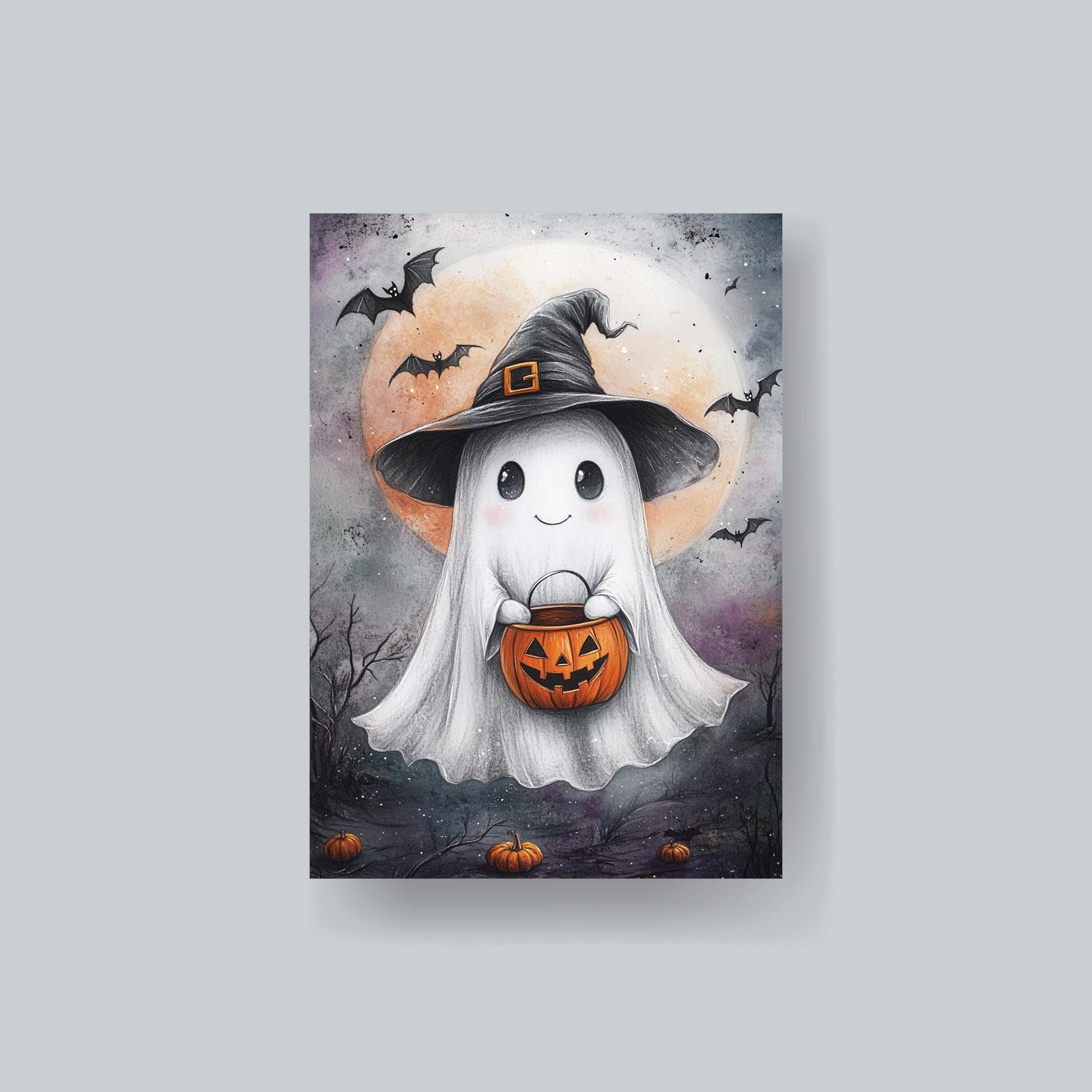 Cute Ghost MTG Sleeves, Halloween Art Card Sleeves (100+)