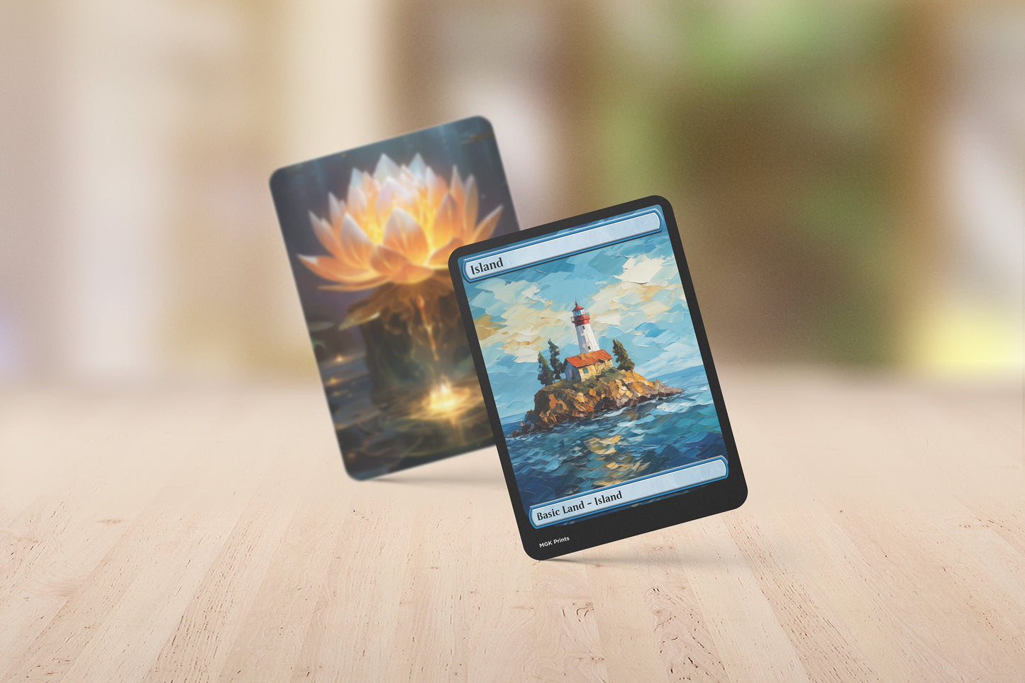 Island Basic Land Set Van Gogh and Japanese Themed High Quality Custom Art Cards for MTG