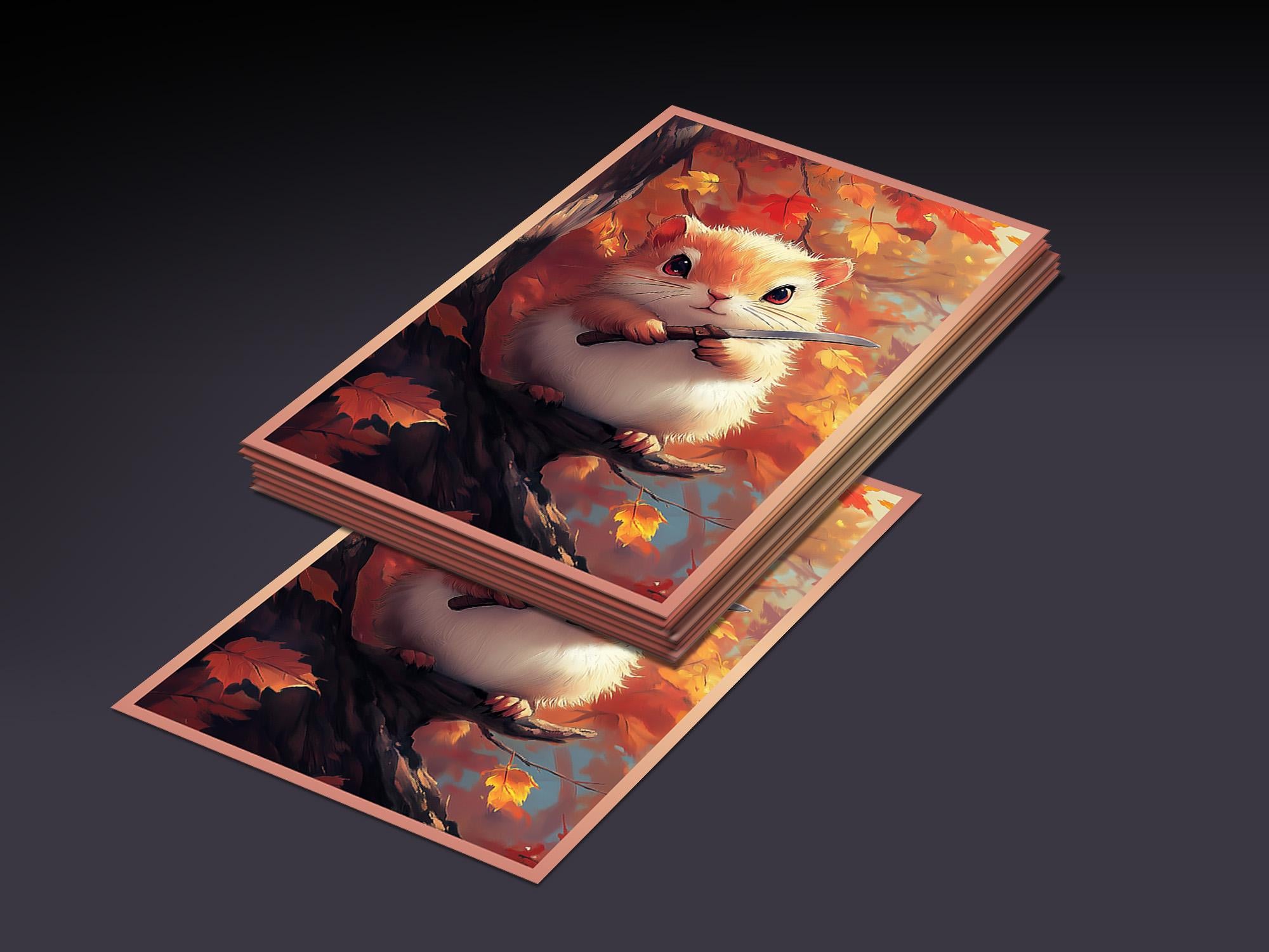 Squirrel with Knife MTG Sleeves, Durable Art Sleeves (100+)